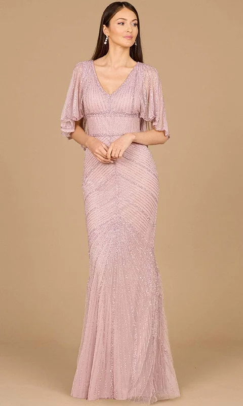 Chic Style, Always In Vogue Lara Dresses 29022 - Cape Sleeve Mermaid Evening Gown