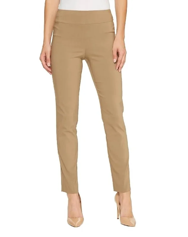 Shop Ladies Clothes Pull On Pant In Taupe