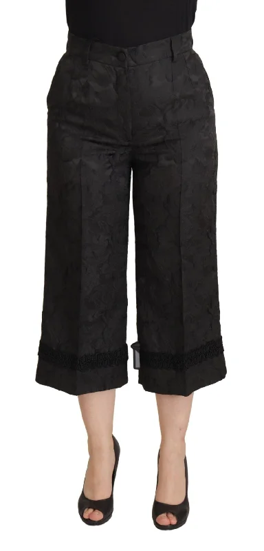 Exquisite Women's Wear Sale Dolce & Gabbana Elegant  Brocade Cropped Women's Pants