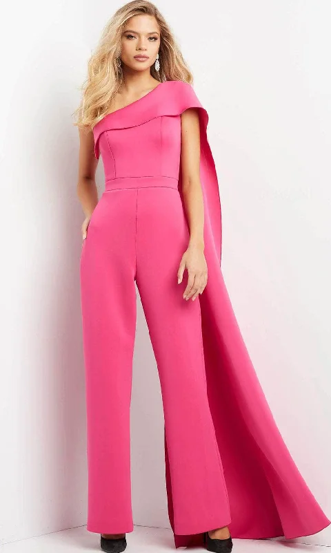 New Arrival Discounts Jovani 07939 - Draped Cascade Jumpsuit