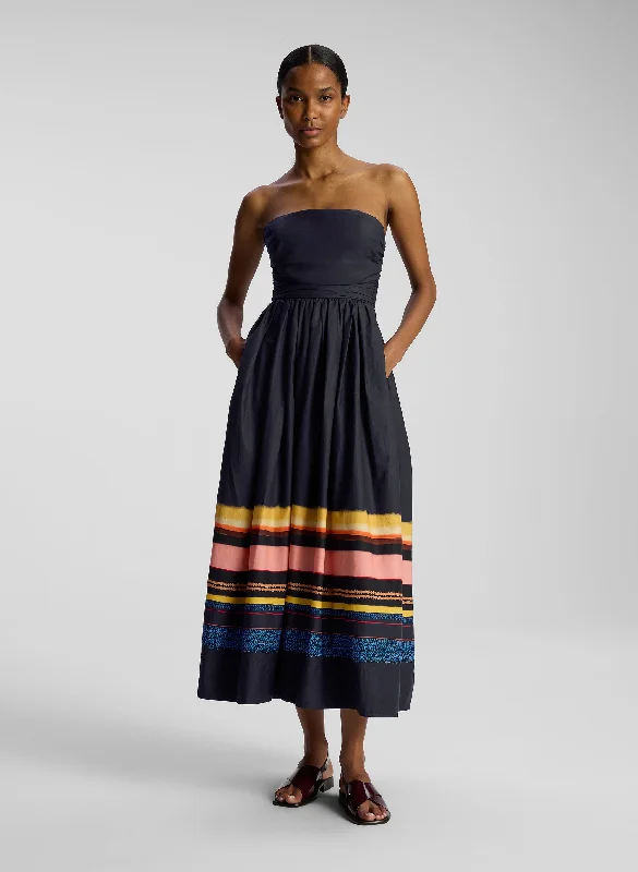 Elegant Clothing Tate Strapless Midi Dress