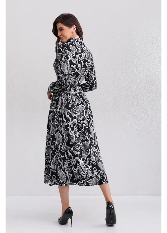 Wardrobe Essentials Eclipse Swirl Midi Dress