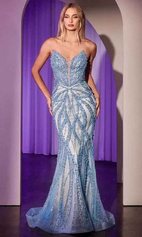 Chic & Cozy Apparel Ladivine CC0688 - Strapless Beaded Long Gown