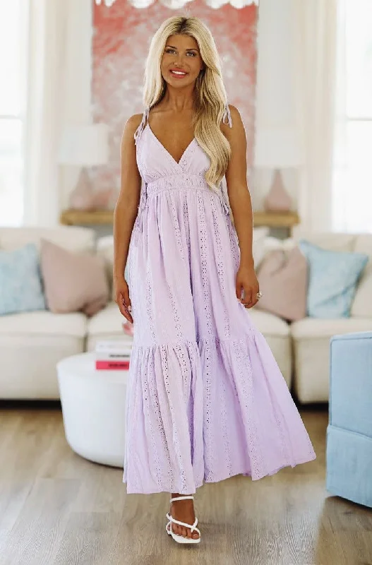 Latest Fashion Likeable Lavender Maxi Dress - Light Purple