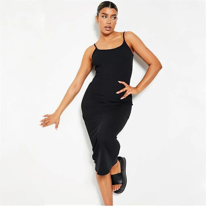 Limited Time Offer Ribbed Scoop Neck Cami Maxi Dress