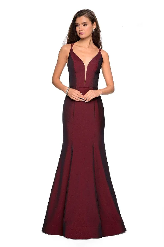 Fashion Forward La Femme - 27446 Long Strappy Back Trumpet Gown