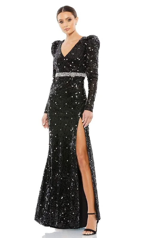 Fresh Styles, Fresh Deals Mac Duggal - 10736 Puffed Long Sleeve Sheath Gown