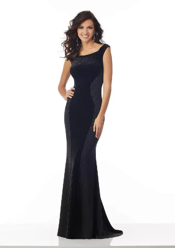 The Good Stuff Mori Lee 71830 - Cap Sleeve Beaded Evening Gown