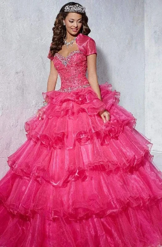 Shop Ladies Clothes Tiffany Designs - 56253 Beaded Sweetheart Tiered Ballgown