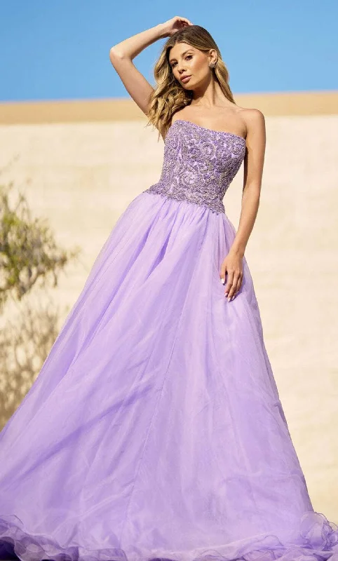 Limited Time Flash Sale Sherri Hill 55947 - Strapless A-line Organza Gown