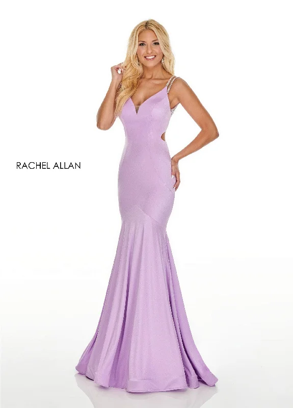 Best Seller Rachel Allan 7042 - Dual Straps Trumpet Evening Gown