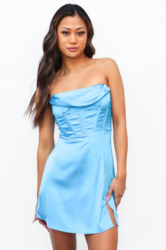 Effortless Chic Apparel Zaphia Mini Dress - Blue