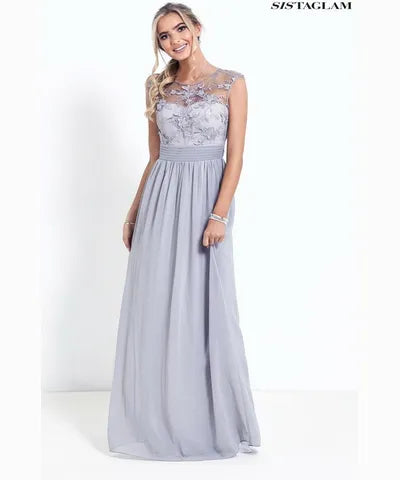 Seasonal Sale Embellished Maxi Dress Grey