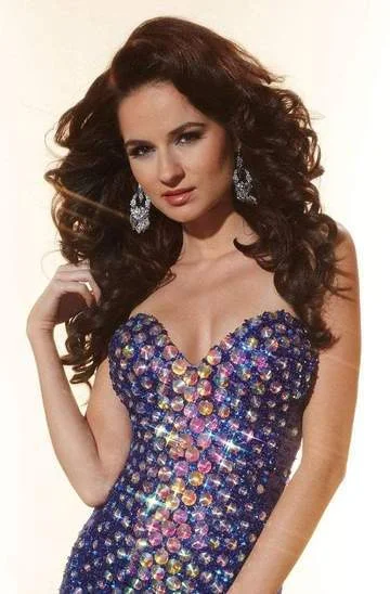 Trend Setting Wardrobe Panoply - Bejeweled Strapless Illusion Panels Trumpet Gown 14625