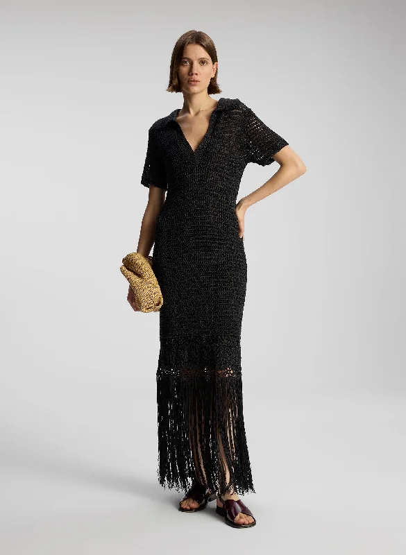 Weekend Exclusive Valerie Crochet Fringe Maxi Dress