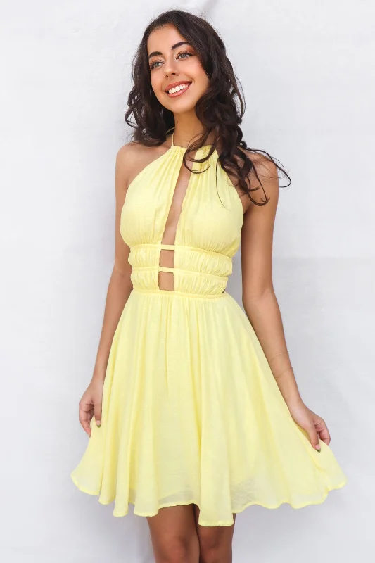 Style Streetwear Cherish Mini Dress - Yellow