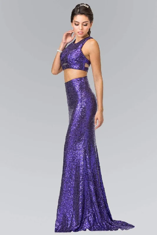 Massive Selection Sale Elizabeth K - GL2333 Mock Two-Piece Sequined Sheath Gown