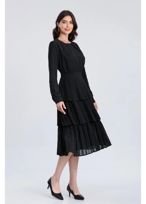 Style Upgrade Layered Midnight Midi Dress