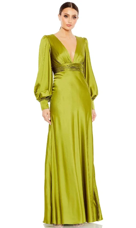 Big Savings Ieena Duggal 55952 - Charmeuse Bishop Sleeve Evening Gown