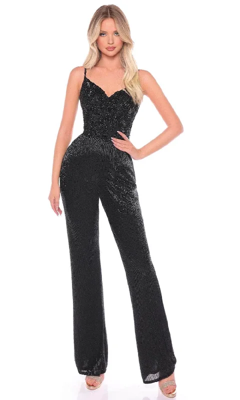 Casual Yet Stylish Separates Amarra 88135 - Sequin Sleeveless Jumpsuit