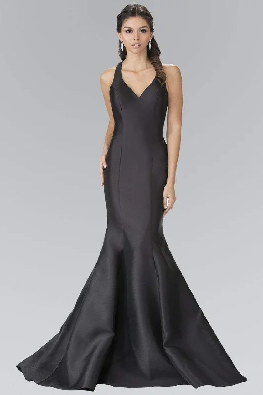 Limited Time Offers Elizabeth K V-Neck Mermaid Mikado Evening Gown GL2224