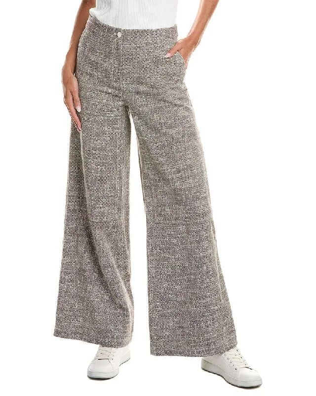 Budget Friendly Theory Canvas Tweed Wide Leg Pant