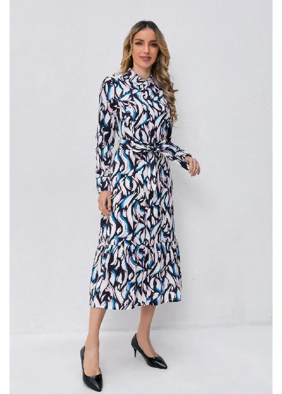 Stylish Basics Twilight Swirl Midi Dress