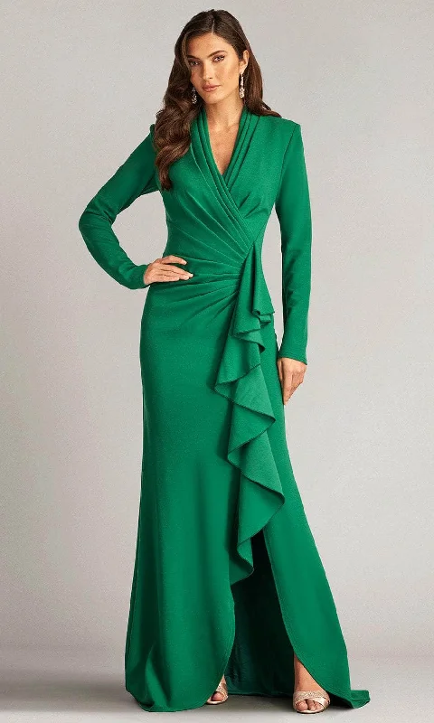 Chic Outfits Tadashi Shoji BOS23357L - High Slit Trumpet Gown