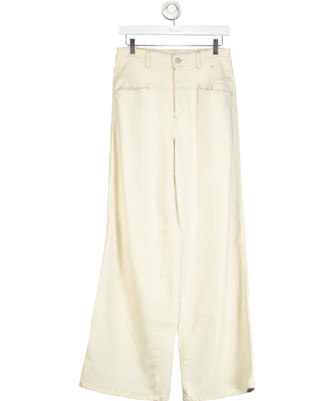 Save Big CLOSED Cream Wide-leg Denim Jeans W27