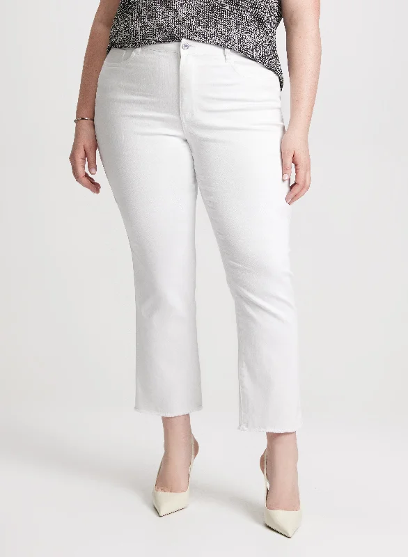 Summer Deals Joseph Ribkoff - Frayed Hem Straight Leg Jeans