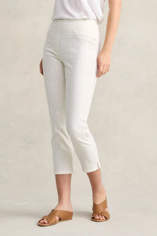 Sophisticated Style Bengajean® 3/4 Seersucker - Yellow & White Stripe