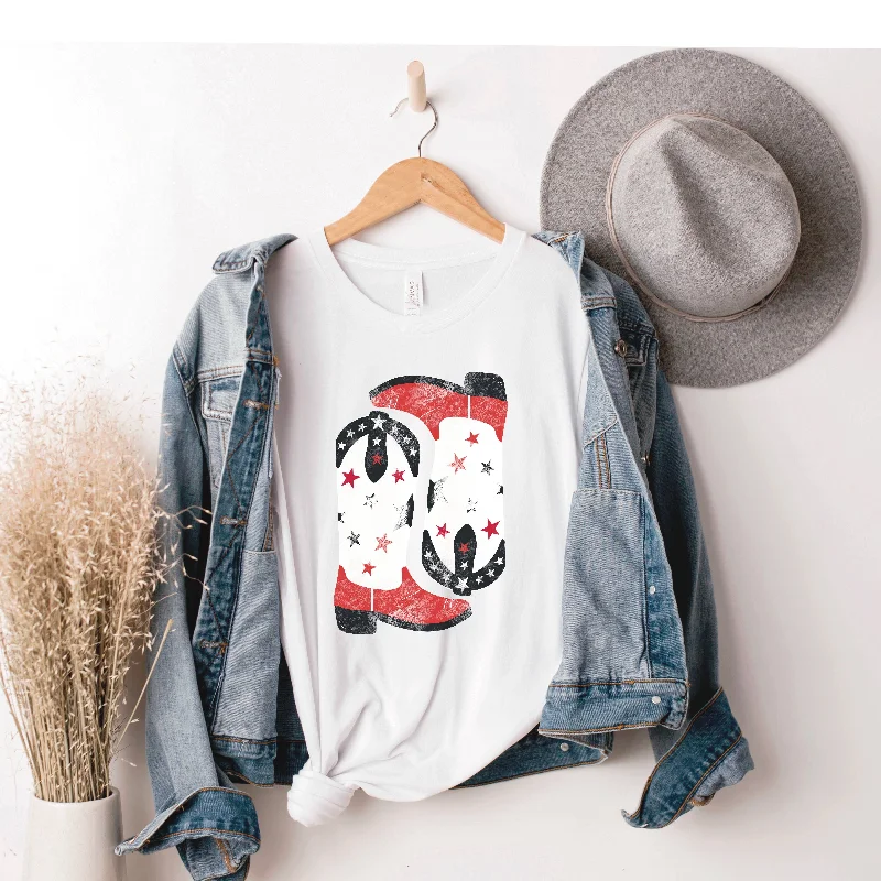 Sale On Sale Football Cowgirl Boot Tee