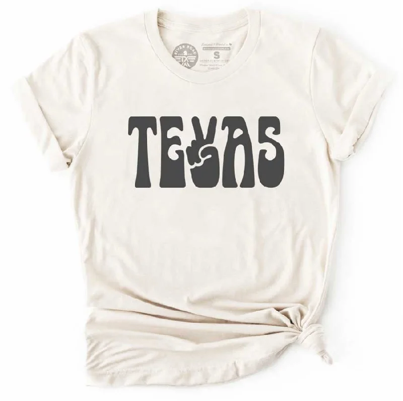 All Season Fashion Collection Peace Texas Tee - Natural