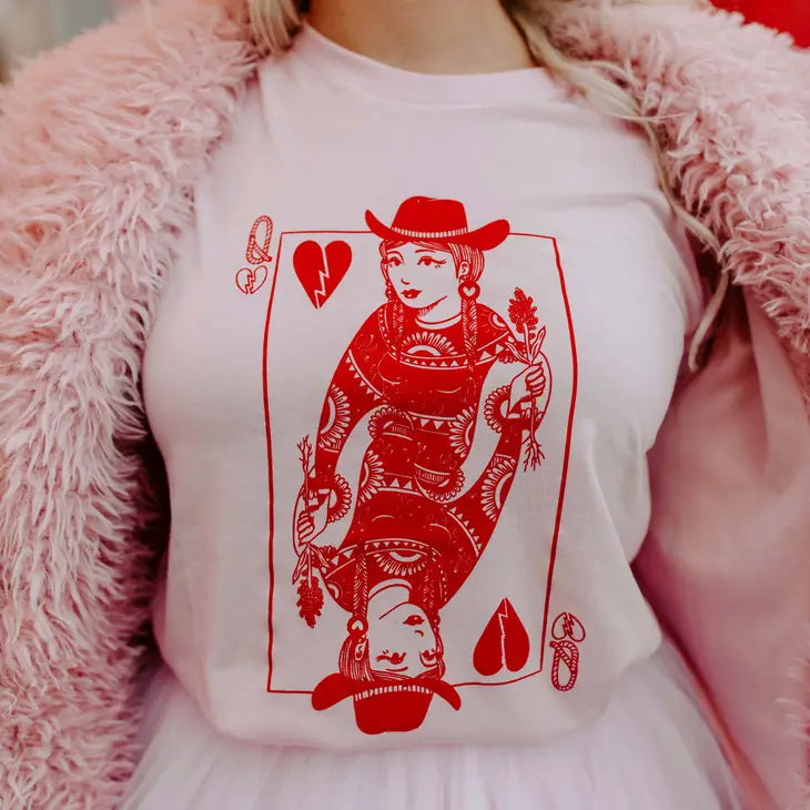 Vintage Style Clothing Sale Queen of Hearts Pink Shirt