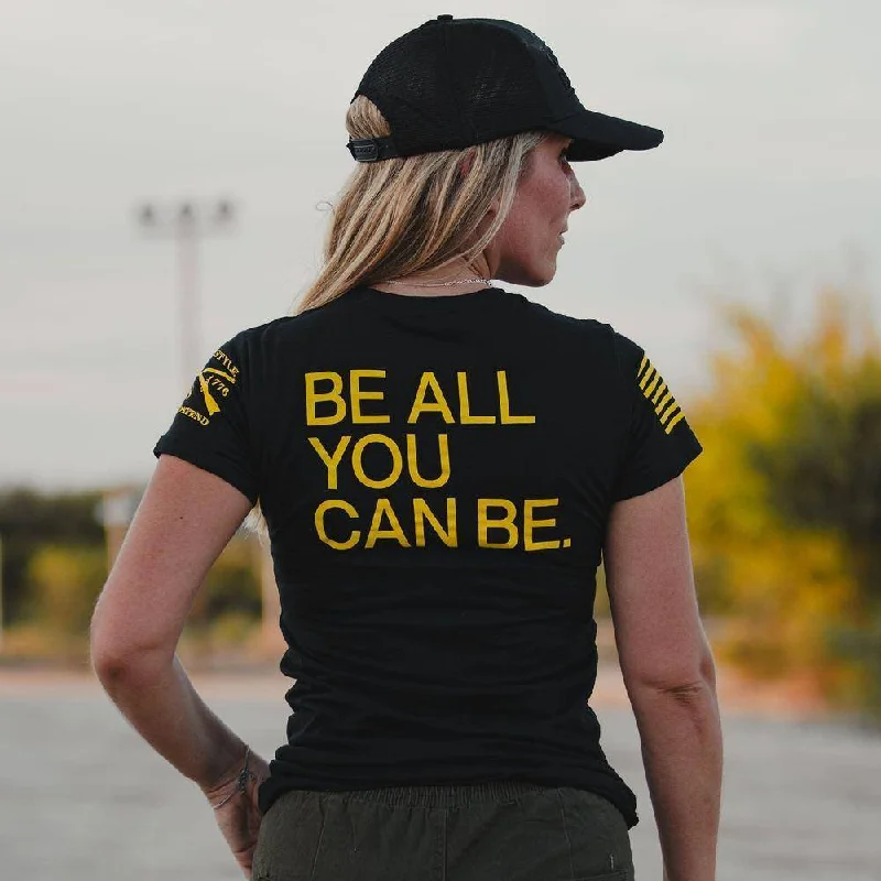 Seasonal Sale Women's Army Be All You Can Be Slim Fit T-Shirt - Black