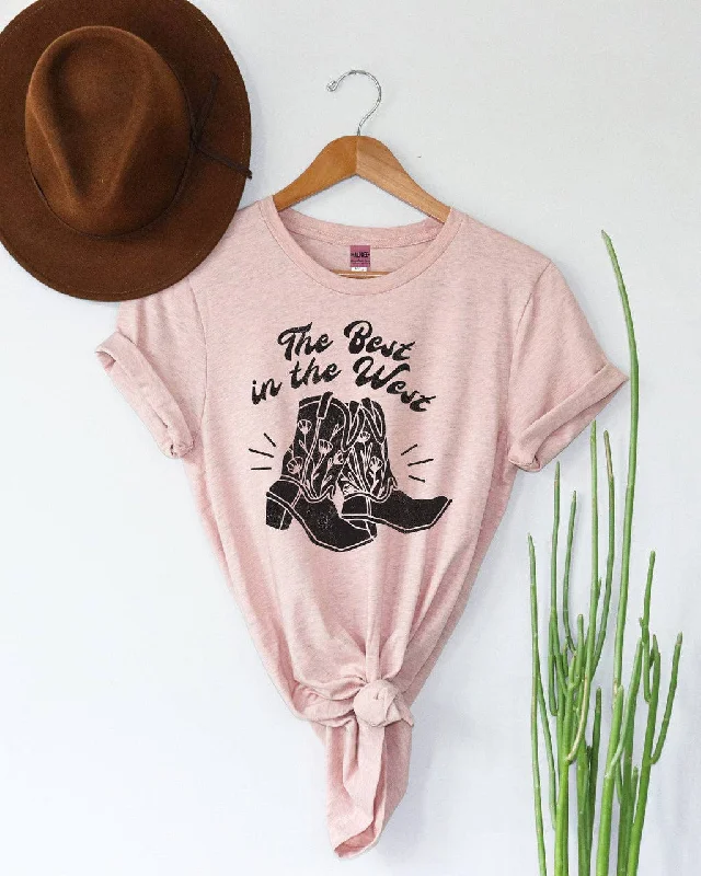 Redefining Women's Style The Best in the West Tee - Peachy Pink