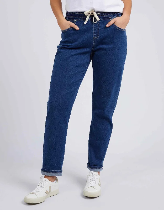 Limited Time Deal Juliette Jogger Jean - Dark Blue Wash