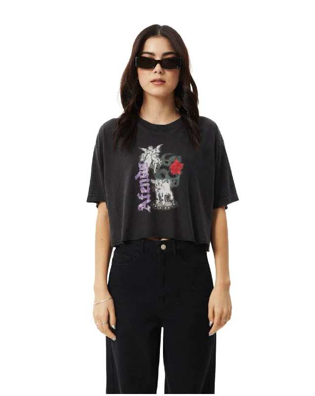 Fashion Sale Nirvana Cropped Hemp Oversized Tee