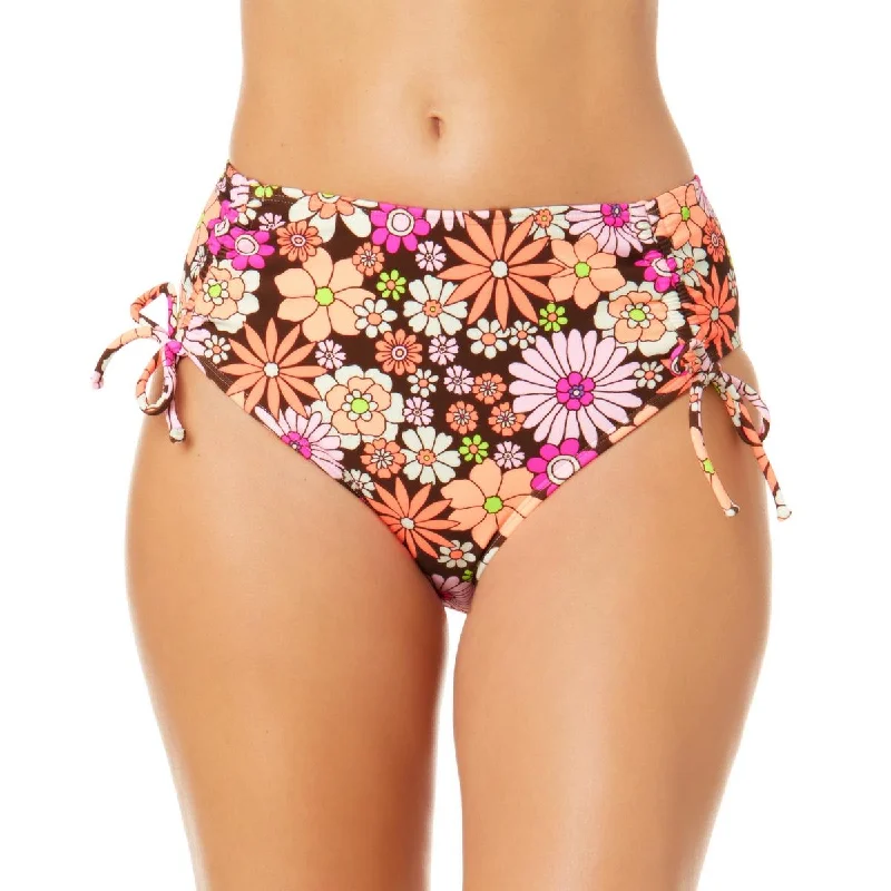 Huge Markdowns Juniors Womens Floral Print High Waist Swim Bottom Separates