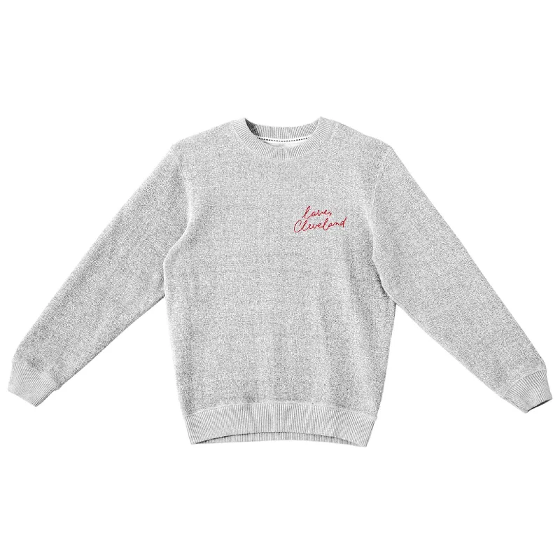 Huge Markdowns Love, Cleveland (Embroidered) - Unisex Textured Crewneck Sweatshirt