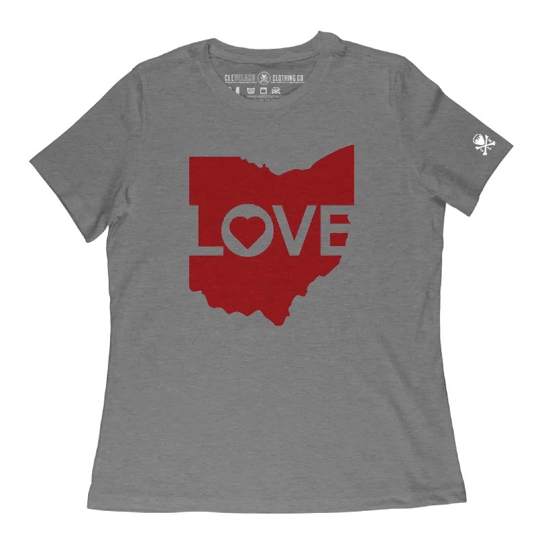 Attire Sale Ohio Love Logo - Womens Crew T-Shirt