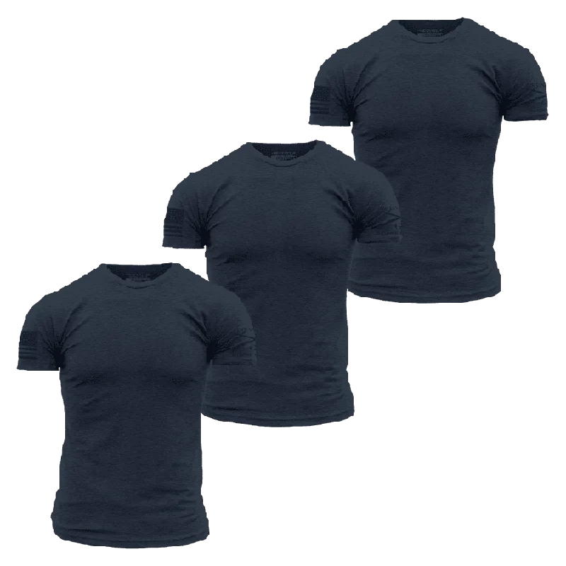 Valentine's Special Basic T-Shirts - Navy - 3 Pack