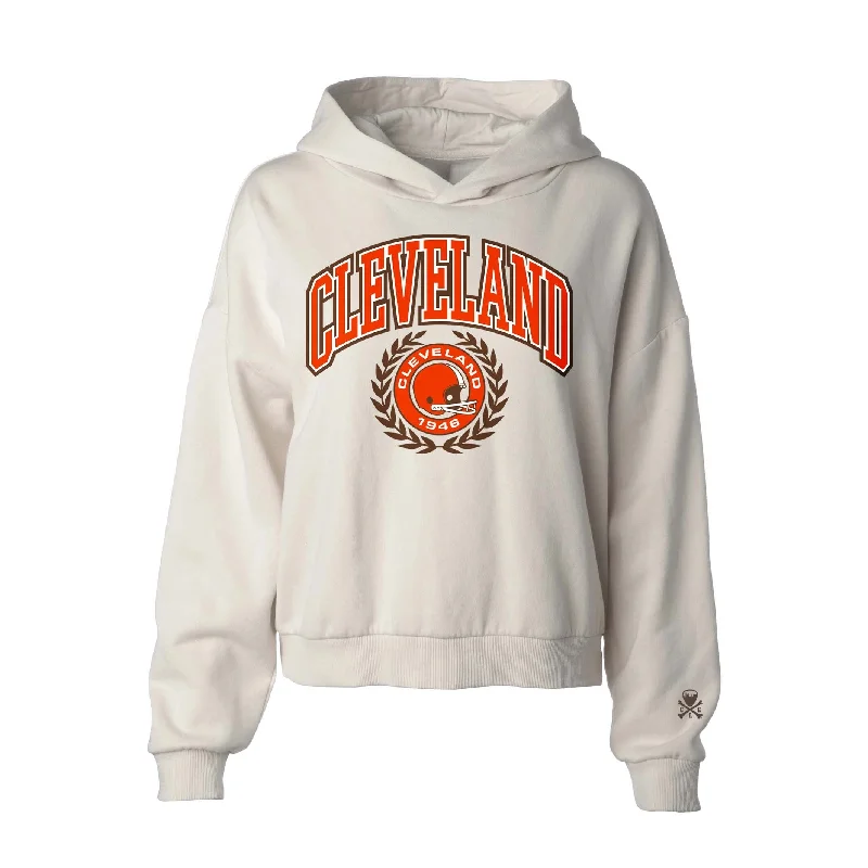 New Arrivals Cleveland Football Collegiate Seal - Womens Pullover Hoodie