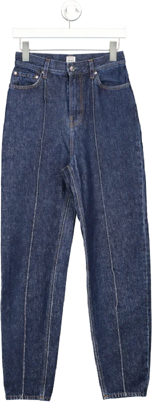 Casual Yet Stylish Separates Totême Blue Tapered Leg Dark Denim Jeans W25