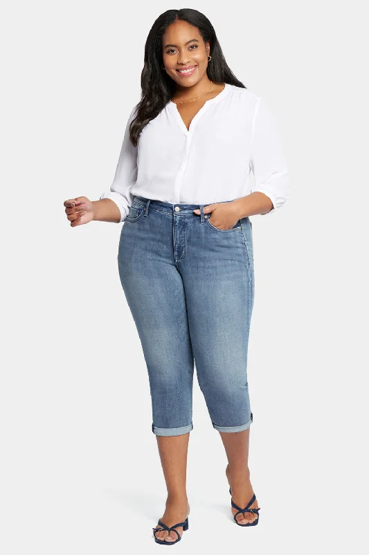 Holiday Glam Chloe Skinny Capri Jeans In Plus Size - Prelude