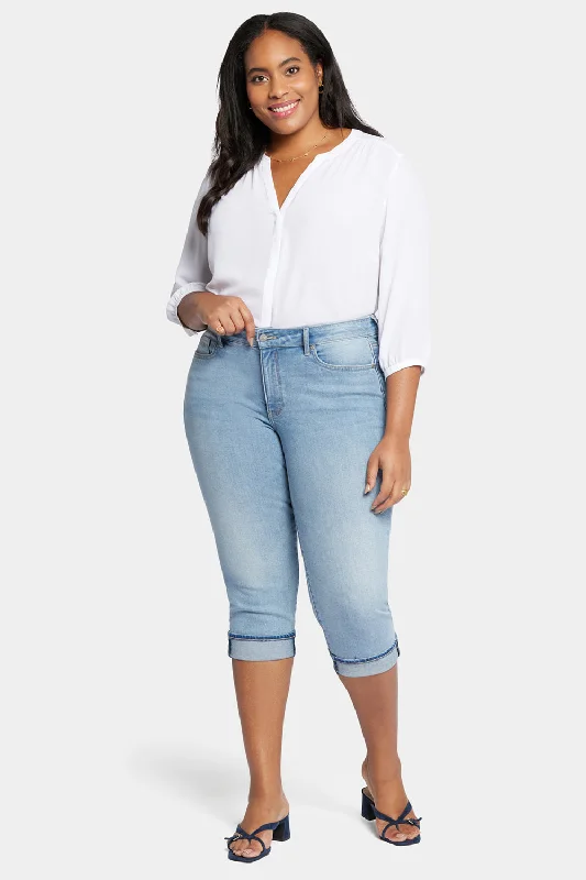 Quality Driven Apparel Marilyn Straight Crop Jeans In Plus Size - Afterglow