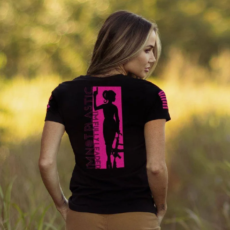 Limited Time Offer Women's Fully Leaded Slim Fit T-Shirt - Black